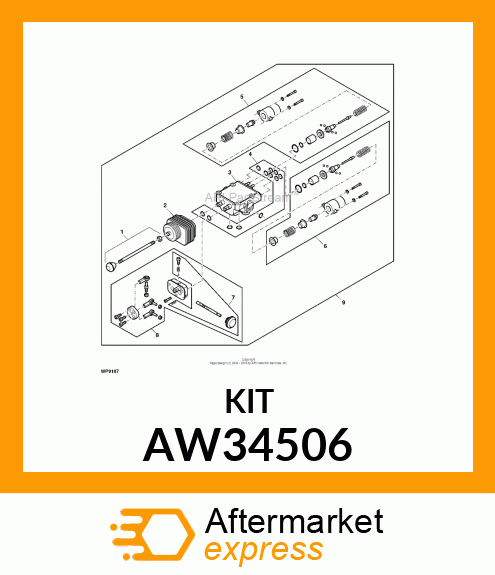 KIT, SPOOL LOCK HARDWARE AW34506