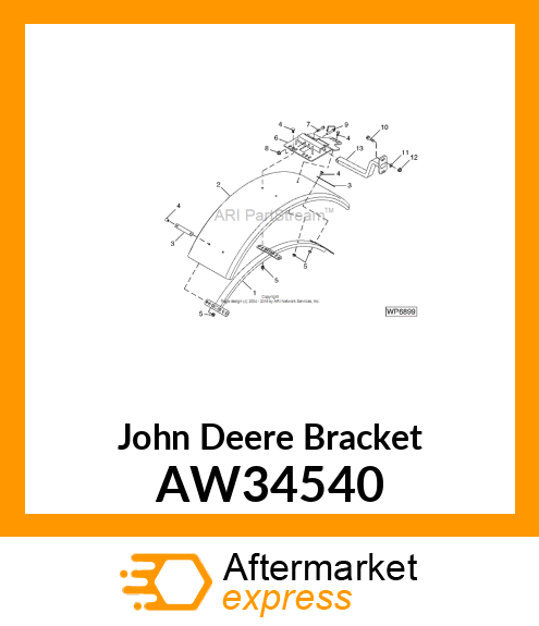 BRACKET, FENDER AW34540