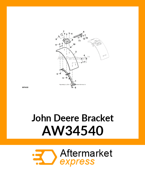 BRACKET, FENDER AW34540