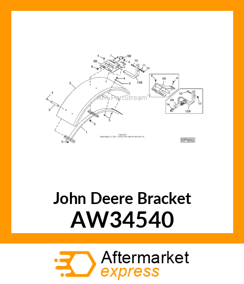 BRACKET, FENDER AW34540