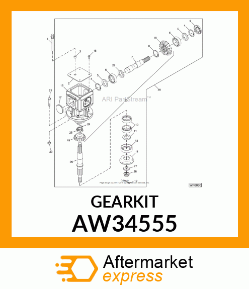 GEAR KIT, GEAR SET AW34555