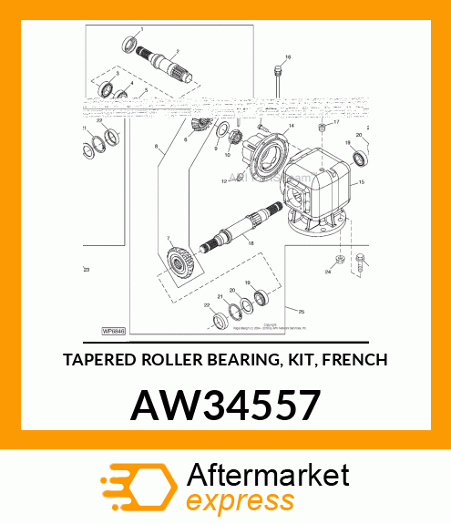 TAPERED ROLLER BEARING, KIT, FRENCH AW34557