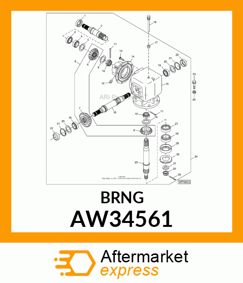 TAPERED ROLLER BEARING, KIT, SPANIS AW34561