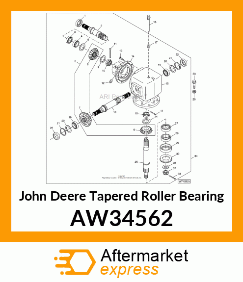 TAPERED ROLLER BEARING, KIT, EXPORT AW34562