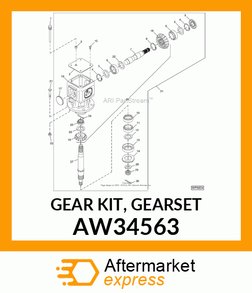 GEAR KIT, GEARSET AW34563