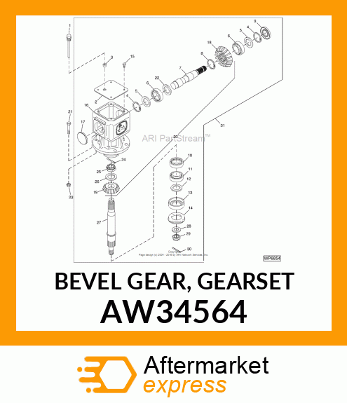 BEVEL GEAR, GEARSET AW34564