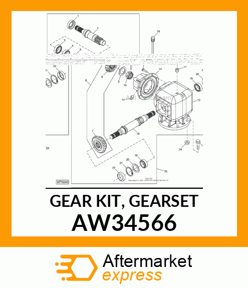 GEAR KIT, GEARSET AW34566