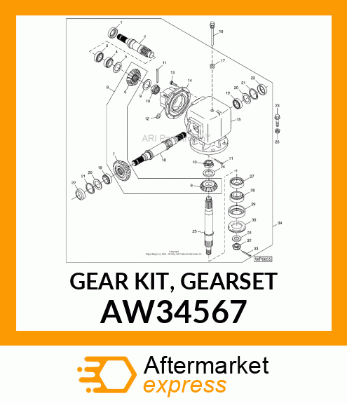 GEAR KIT, GEARSET AW34567