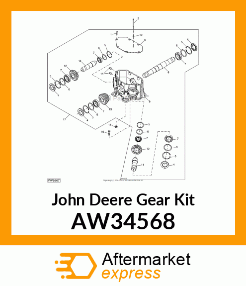 GEAR KIT, GEARSET, 540 RPM AW34568