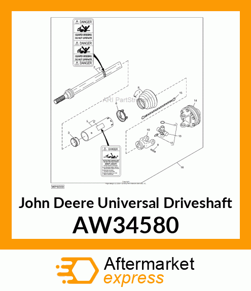 UNIVERSAL DRIVESHAFT, DRIVELINE, IN AW34580