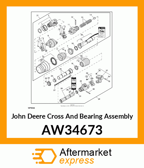 CROSS AND BEARING ASSEMBLY, CROSS A AW34673