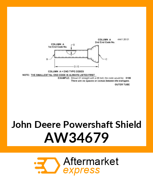 SHIELD TUBE,OUTER AW34679