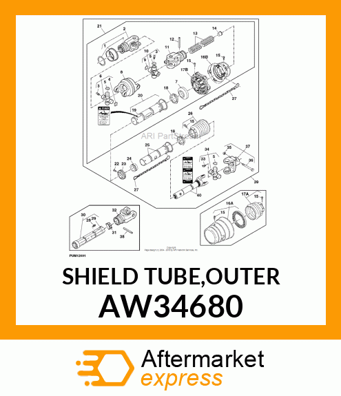 SHIELD TUBE,OUTER AW34680