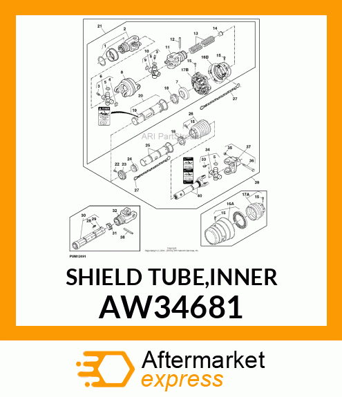 SHIELD TUBE,INNER AW34681