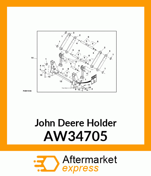 HOLDER, ATTACHMENT (PAINTED) AW34705