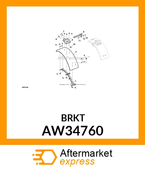 BRACKET, FENDER (RH) AW34760