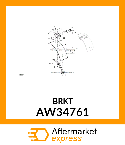 BRACKET, FENDER (LH) AW34761