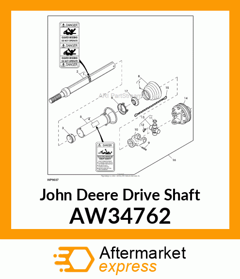 DRIVE SHAFT, PROFILE, SLEEVE AND SH AW34762