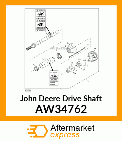 DRIVE SHAFT, PROFILE, SLEEVE AND SH AW34762