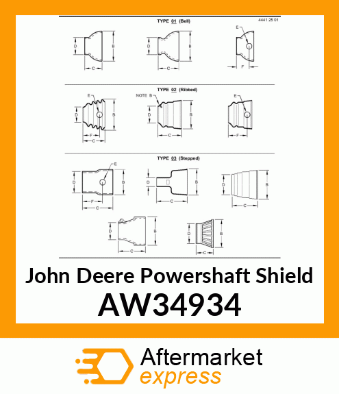 POWERSHAFT SHIELD, SHIELD, CONE AW34934