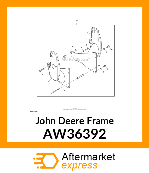 FRAME, MOUNTING (LH) AW36392