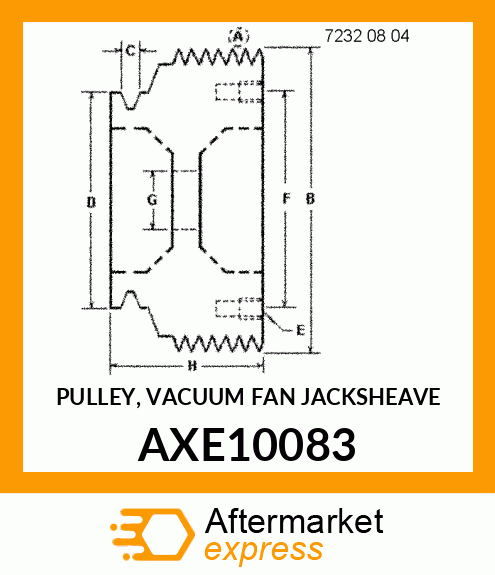 PULLEY, VACUUM FAN JACKSHEAVE AXE10083