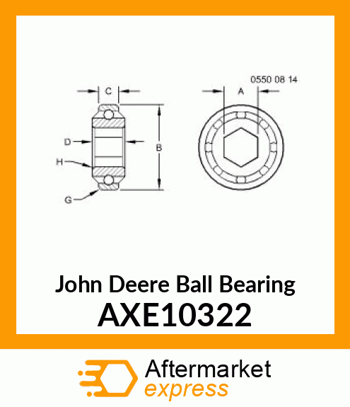 BALL BEARING, BRG AXE10322