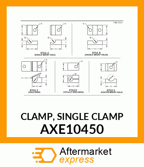 CLAMP, SINGLE CLAMP AXE10450