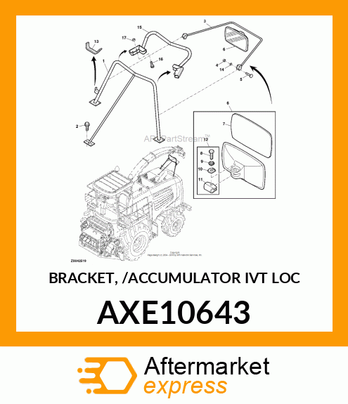 BRACKET, /ACCUMULATOR IVT LOC AXE10643