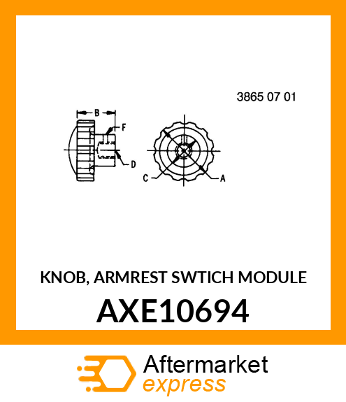 KNOB, ARMREST SWTICH MODULE AXE10694