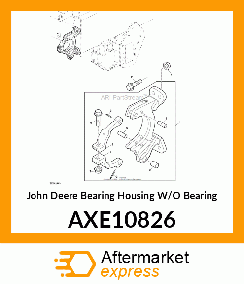 BEARING HOUSING W/O BEARING, LH CUT AXE10826