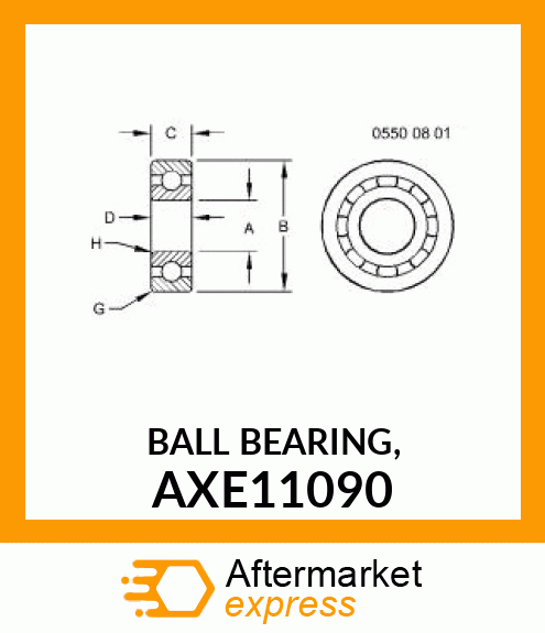 BALL BEARING, AXE11090