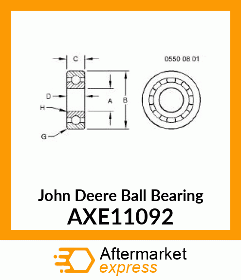 BALL BEARING, AXE11092