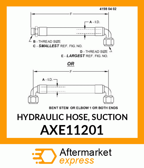 HYDRAULIC HOSE, SUCTION AXE11201