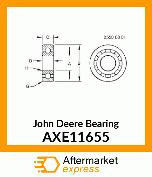 BEARING, VACUUM FAN SHAFT AXE11655