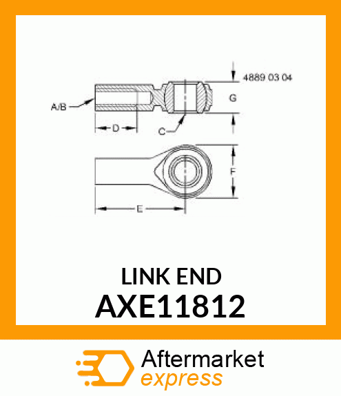 LINK END, RH THREAD AXE11812