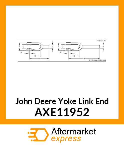 YOKE LINK END, DISCHARGE BEATER DRI AXE11952