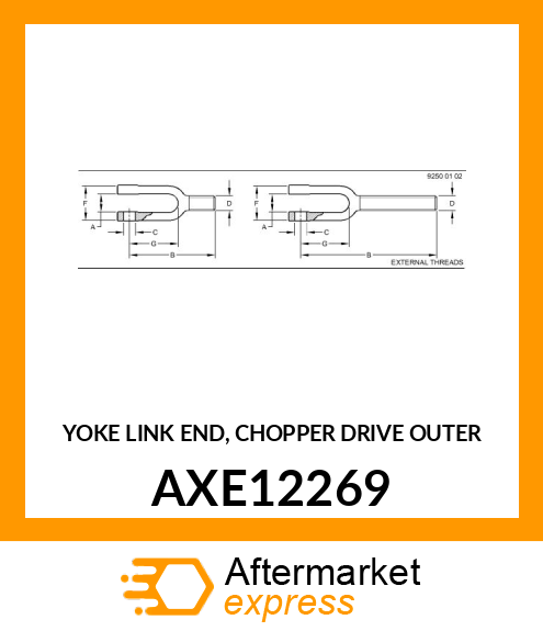 YOKE LINK END, CHOPPER DRIVE OUTER AXE12269