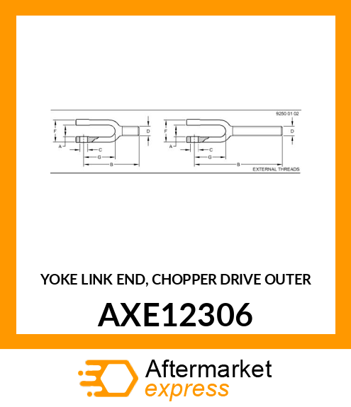 YOKE LINK END, CHOPPER DRIVE OUTER AXE12306