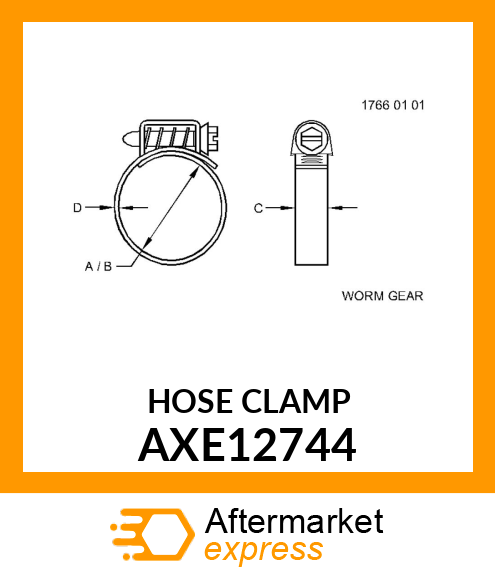 HOSE CLAMP, CLAMP, WAVELINER 35.4 D AXE12744