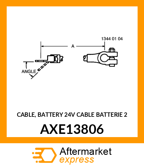 CABLE, BATTERY 24V CABLE BATTERIE 2 AXE13806