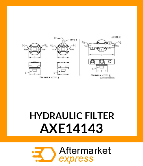HYDRAULIC FILTER AXE14143