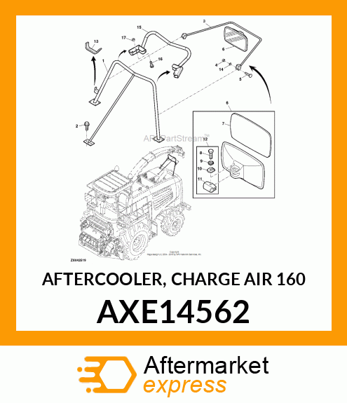 AFTERCOOLER, CHARGE AIR 160 AXE14562