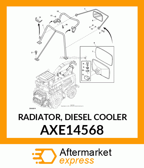 RADIATOR, DIESEL COOLER AXE14568