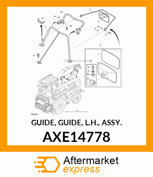 GUIDE, GUIDE, L.H., ASSY. AXE14778