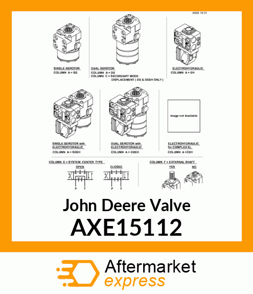 VALVE, STEERING, HAND, W/O TOWER AXE15112