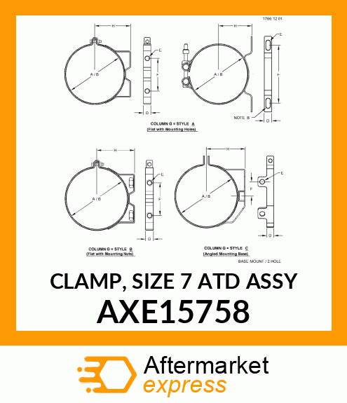 CLAMP, SIZE 7 ATD ASSY AXE15758