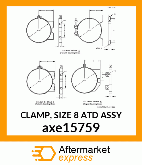 CLAMP, SIZE 8 ATD ASSY axe15759