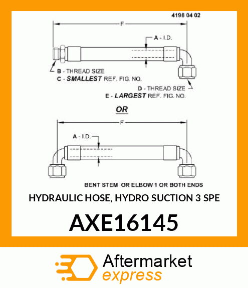 HYDRAULIC HOSE, HYDRO SUCTION 3 SPE AXE16145