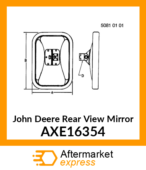 REAR VIEW MIRROR, AXE16354